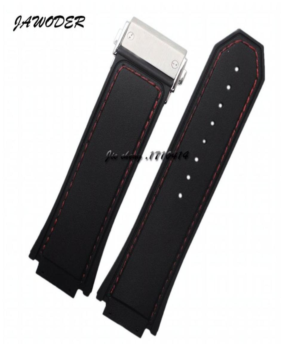 JAWODER Watchband 30 X19mm Men Red Stitched Black Silicone Rubber Watch Band Strap Stainless Steel Deployment Buckle for HUB Big B7241257
JAWODER Watchband 30 X19mm Men Red Stitched Black Silicone Rubber Watch Band Strap Stainless Steel Deployment Buckle for HUB Big B7241257