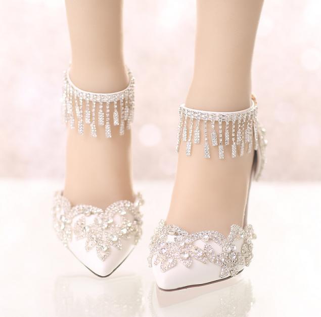 New Arrival Pearls Crystals Wedding Shoes 7cm 9cm High Heel Bridal Shoes Custom Made Party Women Shoes For Wedding9880445, White
New Arrival Pearls Crystals Wedding Shoes 7cm 9cm High Heel Bridal Shoes Custom Made Party Women Shoes For Wedding9880445, White