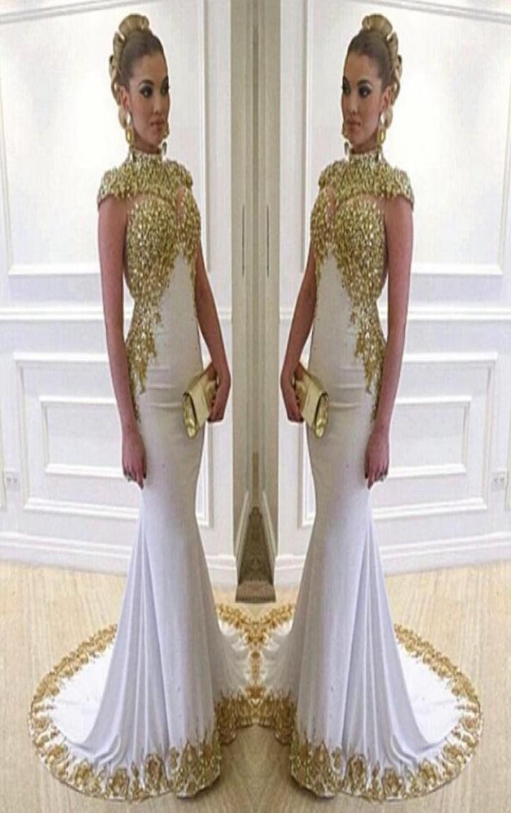 Stunning White Long Evening Dress High Neck Cap Sleeve Beaded Gold Lace Appliques Stretch Satin Mermaid Women Formal Gowns7029335, Grape
Stunning White Long Evening Dress High Neck Cap Sleeve Beaded Gold Lace Appliques Stretch Satin Mermaid Women Formal Gowns7029335, Grape