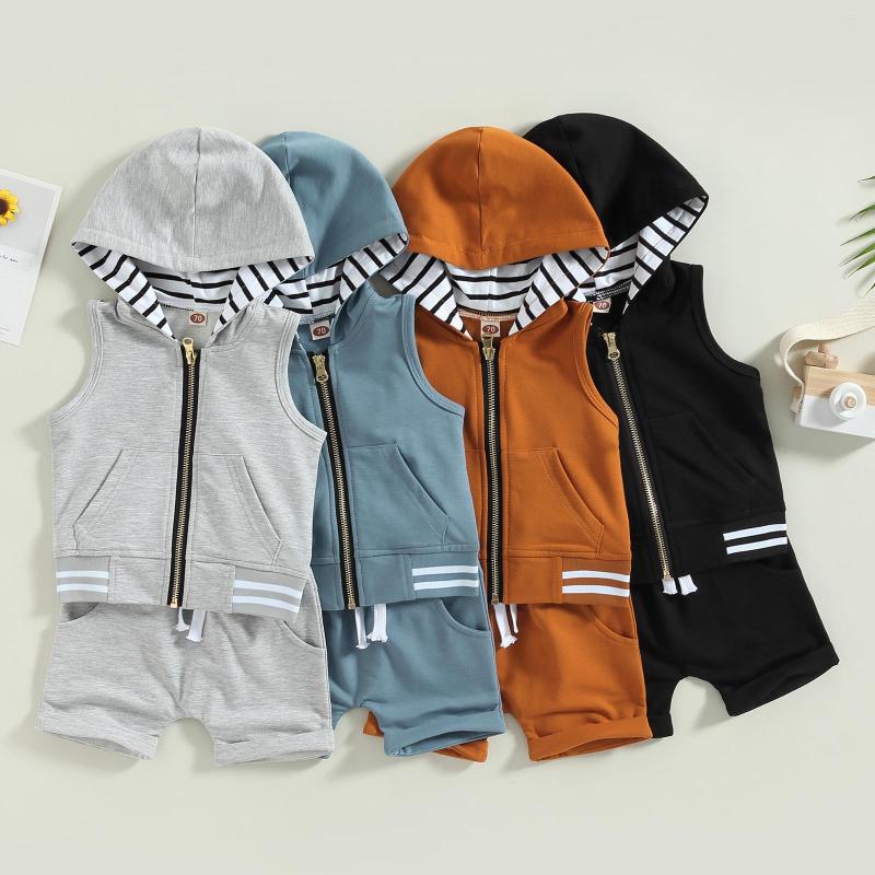 Clothing Sets Toddler Boys Summer Outfit Sleeveless Zipper Hoodie Solid Color Drawstring Shorts
Clothing Sets Toddler Boys Summer Outfit Sleeveless Zipper Hoodie Solid Color Drawstring Shorts