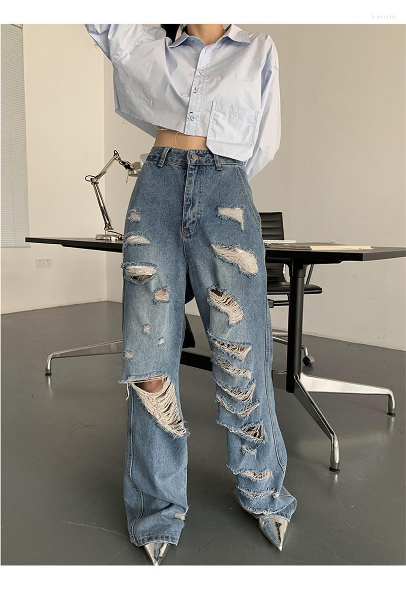 Women' Jeans Design Sense Multiple Ripped Women' 2023 Summer Ins Net Red Personality All-Match Wide-Leg Pants Straight, Blue
Women' Jeans Design Sense Multiple Ripped Women' 2023 Summer Ins Net Red Personality All-Match Wide-Leg Pants Straight, Blue