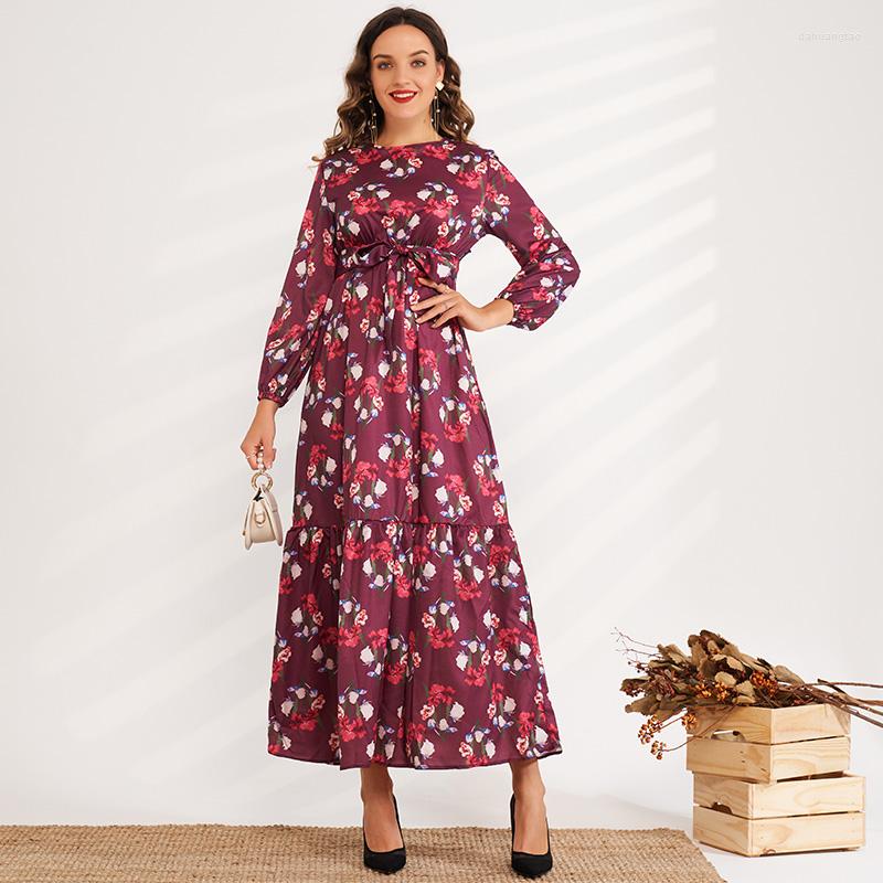 Casual Dresses Summer Products Ladies Fashion Sweet Long-sleeved Floral High-waisted Elastic Waist Long A-line Belted Romantic Dress, Red
Casual Dresses Summer Products Ladies Fashion Sweet Long-sleeved Floral High-waisted Elastic Waist Long A-line Belted Romantic Dress, Red