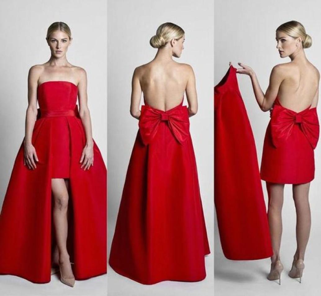Charming Red Strapless Jumpsuit Prom Dresses High Low Backless Detachable Overskirt Evening Gowns Plain 2019 Holiday Retro Party D8212614, Champagne
Charming Red Strapless Jumpsuit Prom Dresses High Low Backless Detachable Overskirt Evening Gowns Plain 2019 Holiday Retro Party D8212614, Champagne