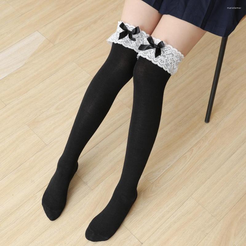 Women Socks Lolita Lace Bow Stockings Female Cotton Over-the-knee JK Tight Girl Student Stitching Warm And Cute Funny, White
Women Socks Lolita Lace Bow Stockings Female Cotton Over-the-knee JK Tight Girl Student Stitching Warm And Cute Funny, White