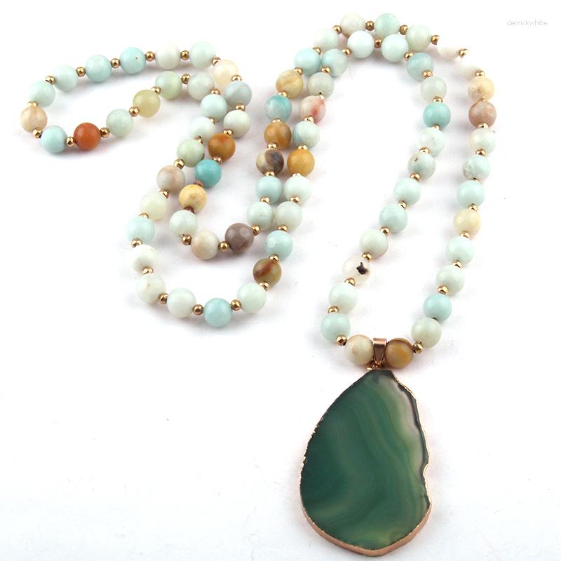 Pendant Necklaces Fashion Amazonite Stones Statement Agat Drop For Ethnic Necklace
Pendant Necklaces Fashion Amazonite Stones Statement Agat Drop For Ethnic Necklace