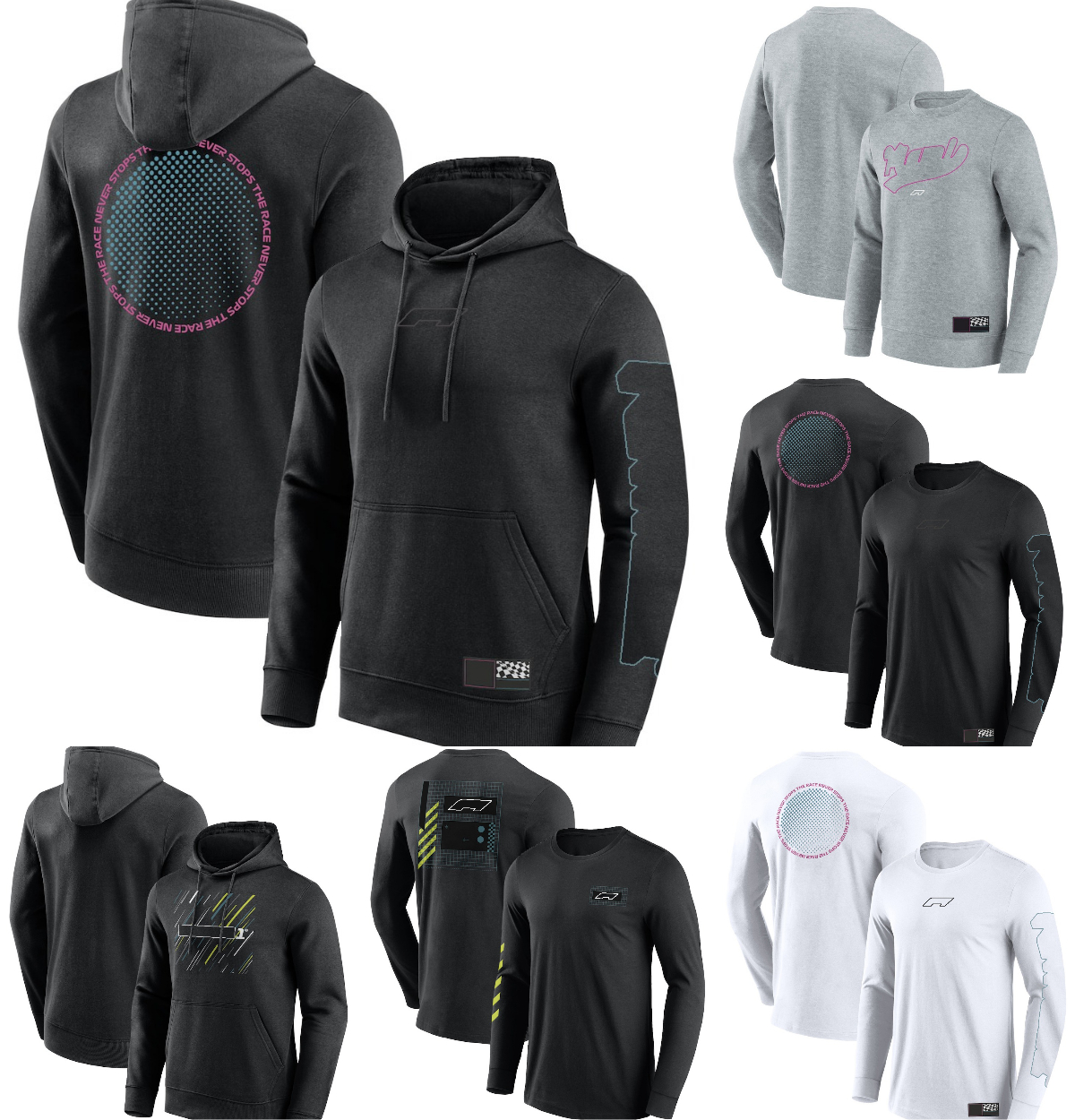 2023 F1 Black Hoodie Formula 1 Logo Men's Hooded Sweatshirt Team Racing Hoodie Spring Autumn Extreme Sports Casual Fashion Hoodies
2023 F1 Black Hoodie Formula 1 Logo Men's Hooded Sweatshirt Team Racing Hoodie Spring Autumn Extreme Sports Casual Fashion Hoodies