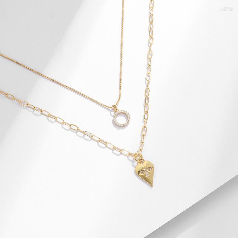 Chains Zircon Star Heart Pendant Necklaces For Women 18 K Plated Gold Double Layer Geometric Collar CZ Crystal Necklace
Chains Zircon Star Heart Pendant Necklaces For Women 18 K Plated Gold Double Layer Geometric Collar CZ Crystal Necklace