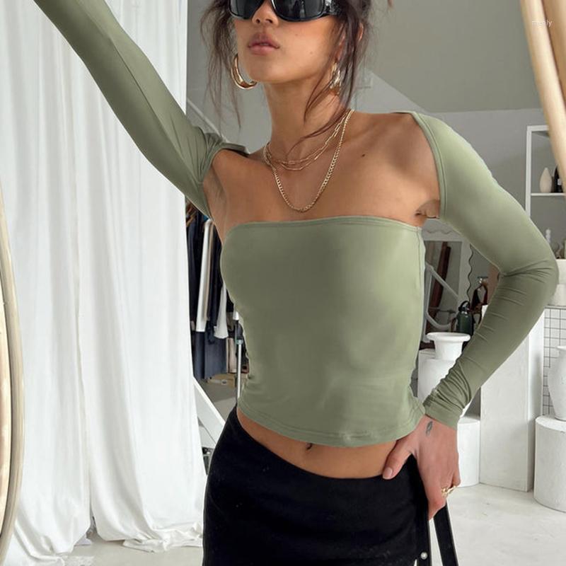 Women' T Shirts 2 Piece Clothes Set Long Sleeve Shrug T-shirt Chic Women Strapless Tube Top Camis Summer Backless Crop Tops Elegant, Black
Women' T Shirts 2 Piece Clothes Set Long Sleeve Shrug T-shirt Chic Women Strapless Tube Top Camis Summer Backless Crop Tops Elegant, Black