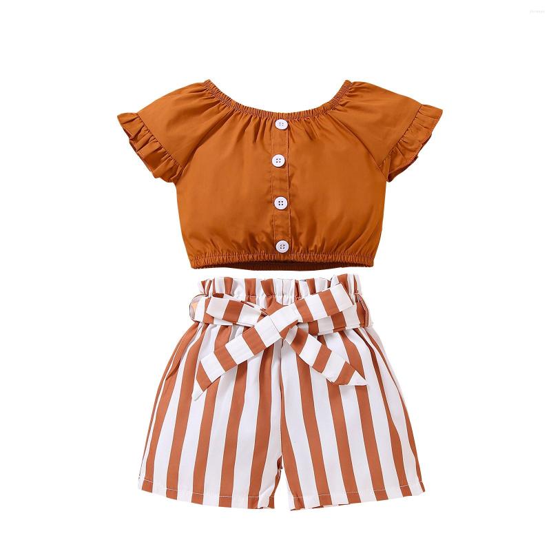 Clothing Sets Girls Casual Two-piece Clothes Set Solid Color Round Collar Short Sleeve Tops Shorts Red/ Yellow/ Brown/ White
Clothing Sets Girls Casual Two-piece Clothes Set Solid Color Round Collar Short Sleeve Tops Shorts Red/ Yellow/ Brown/ White