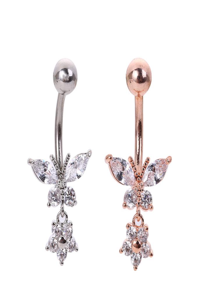2020 Women Rose GoldSilver Color Piercing Navel Belly Button Body Jewelry Crystal Zircon Rhinestones Butterfly Body Ring Jewelry1599003
2020 Women Rose GoldSilver Color Piercing Navel Belly Button Body Jewelry Crystal Zircon Rhinestones Butterfly Body Ring Jewelry1599003