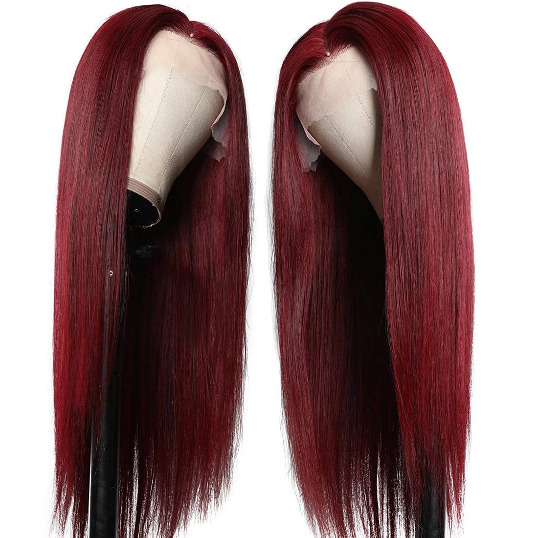 Wine Red Colored Straight Transparent Lace Front Wigs For Black Women 99J Burgundy Glueless Silky Long Straight Wigs
Wine Red Colored Straight Transparent Lace Front Wigs For Black Women 99J Burgundy Glueless Silky Long Straight Wigs