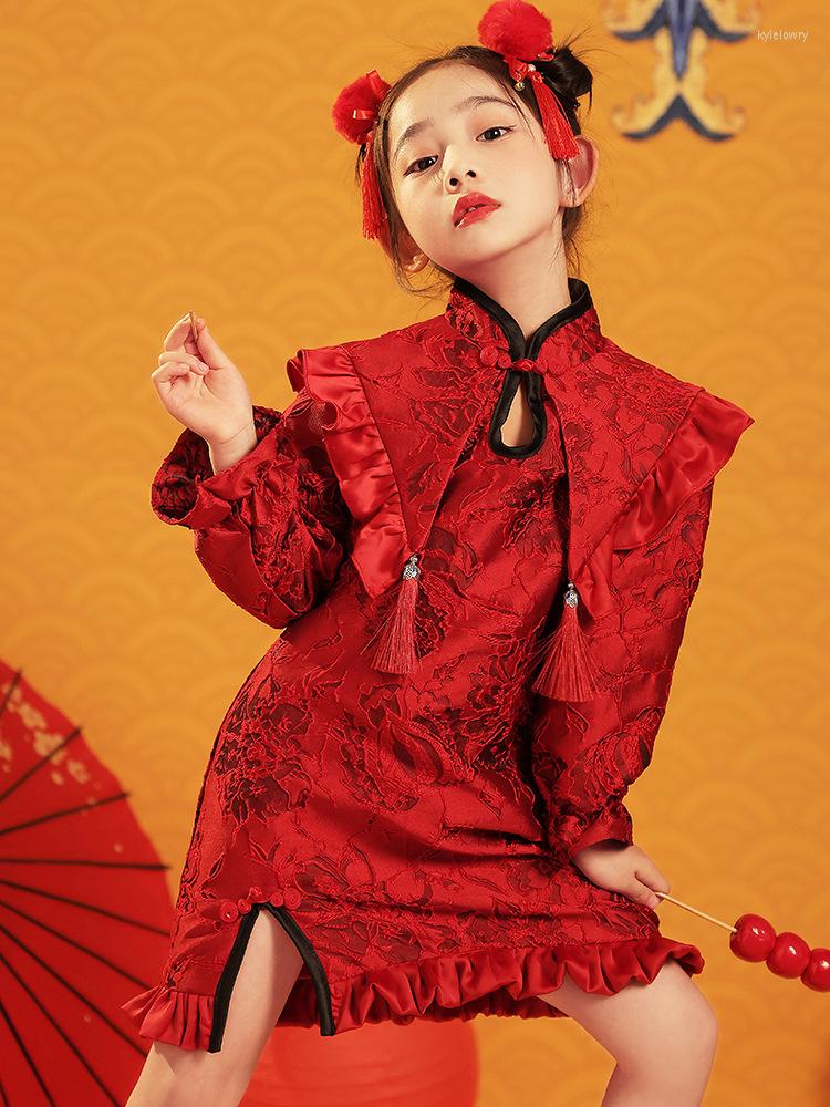 Ethnic Clothing 2023 Girls' Dress Red Chinese Style National Tide Catwalk Year Spring And Summer Children's Cheongsam
Ethnic Clothing 2023 Girls' Dress Red Chinese Style National Tide Catwalk Year Spring And Summer Children's Cheongsam