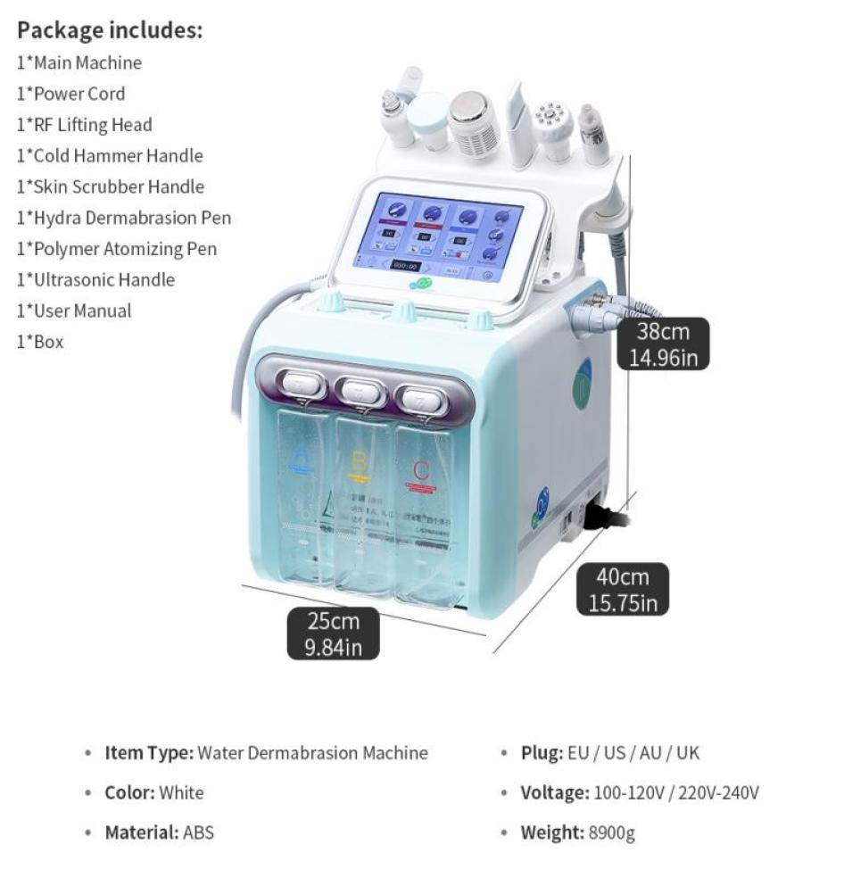 Water Oxygen Hydra Facial Machine Hydro Microdermabrasion Skin Care Rejuvenation Spa Hydrafacial Wrinkle Removal Treatment Salon C6183992
Water Oxygen Hydra Facial Machine Hydro Microdermabrasion Skin Care Rejuvenation Spa Hydrafacial Wrinkle Removal Treatment Salon C6183992