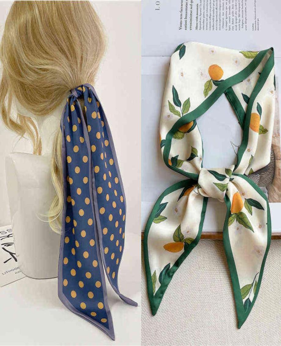 2021 Women Silk Satin Hair Band Scarf Skinny Neck Tie Fashion Print Fruit Ribbon Hand Bag Wirst Towel Headscarf Girl Foulard Y22025743051
2021 Women Silk Satin Hair Band Scarf Skinny Neck Tie Fashion Print Fruit Ribbon Hand Bag Wirst Towel Headscarf Girl Foulard Y22025743051