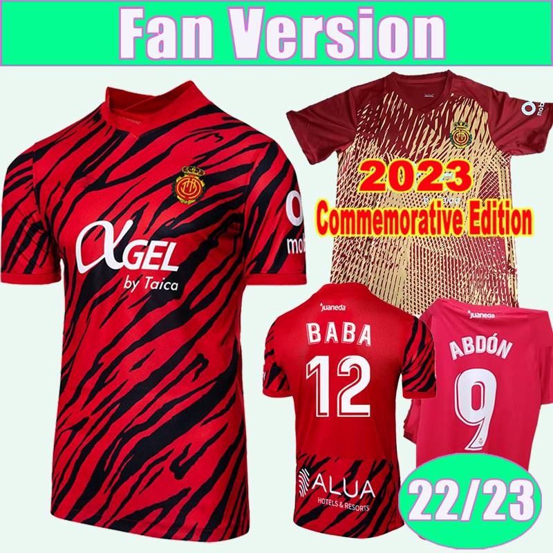 

2023 RCD Mallorca Mens Soccer Jerseys Commemorative Edition 22 23 SANCHEZ ABDON A. RAILLO VALJENT MURIQI BABA GRENIER Home Football Shirt Short Sleeve Uniforms, Qm11097 22 23 home l. lig. patch