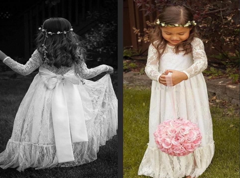Long Sleeve Flower Girl Dresses Ruffled Lace Handmade Vintage Formal Gowns Princess Special Pregnant Dress5028772, Ivory
Long Sleeve Flower Girl Dresses Ruffled Lace Handmade Vintage Formal Gowns Princess Special Pregnant Dress5028772, Ivory