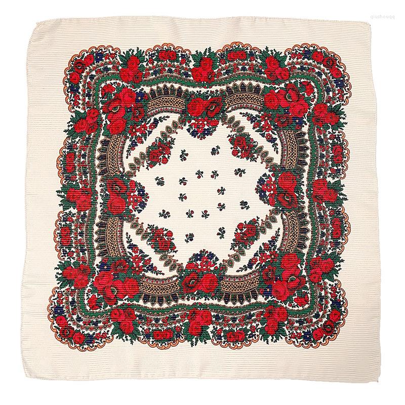 Scarves Rayon Gold Silk Women's Square Scarf Printed Broken Flower Baotou National Style Shawl Tourist
Scarves Rayon Gold Silk Women's Square Scarf Printed Broken Flower Baotou National Style Shawl Tourist