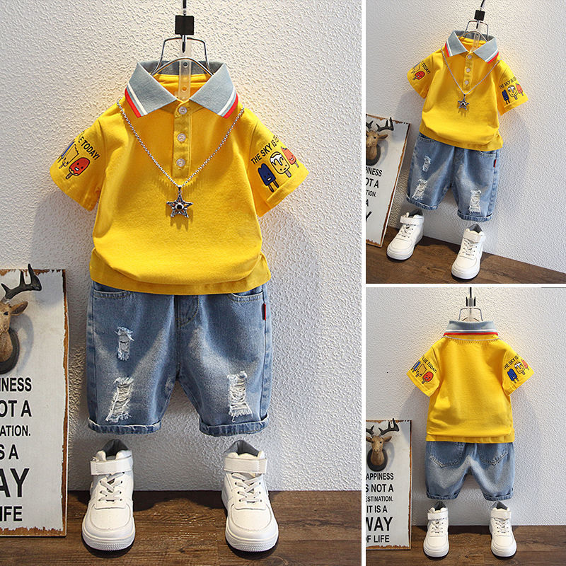 Clothing Sets Baby Boy Clothing Sets Infants Boy Clothes Shorts Sleeve TopsOveralls 2PCS Outfits Summer Bebes Clothing 2 3 4 6 8 10 YEARS 230627