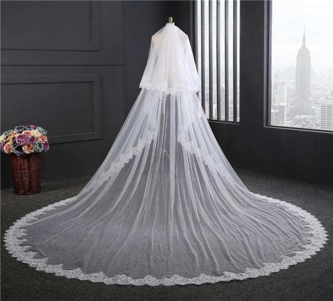 Bridal Veils NZUK Real Pos 2 Layers Sequins Lace Veil 35 Meters Cathedral Woodland Wedding With Comb Velos De Novia5978477, White
Bridal Veils NZUK Real Pos 2 Layers Sequins Lace Veil 35 Meters Cathedral Woodland Wedding With Comb Velos De Novia5978477, White