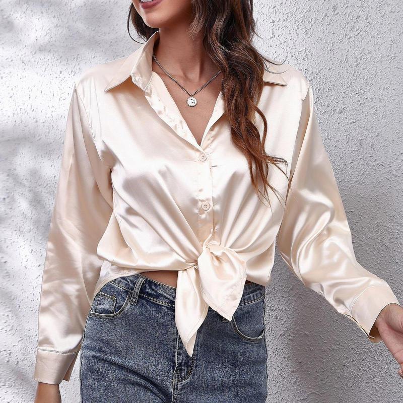 Women's Blouses Women's Satin Shirt Long Sleeve Lapel Button Waist Wrap Knot 2023 Summer Spring Elegant Office Daily Comfy Blouse, Yellow
Women's Blouses Women's Satin Shirt Long Sleeve Lapel Button Waist Wrap Knot 2023 Summer Spring Elegant Office Daily Comfy Blouse, Yellow