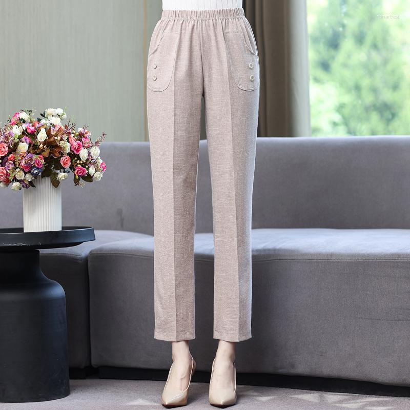 Women's Pants 2023 Summer High Waist Women Loose Vintage Elastic Cotton Linen Trousers Middle-aged Woman Basic Bottoms, Black
Women's Pants 2023 Summer High Waist Women Loose Vintage Elastic Cotton Linen Trousers Middle-aged Woman Basic Bottoms, Black