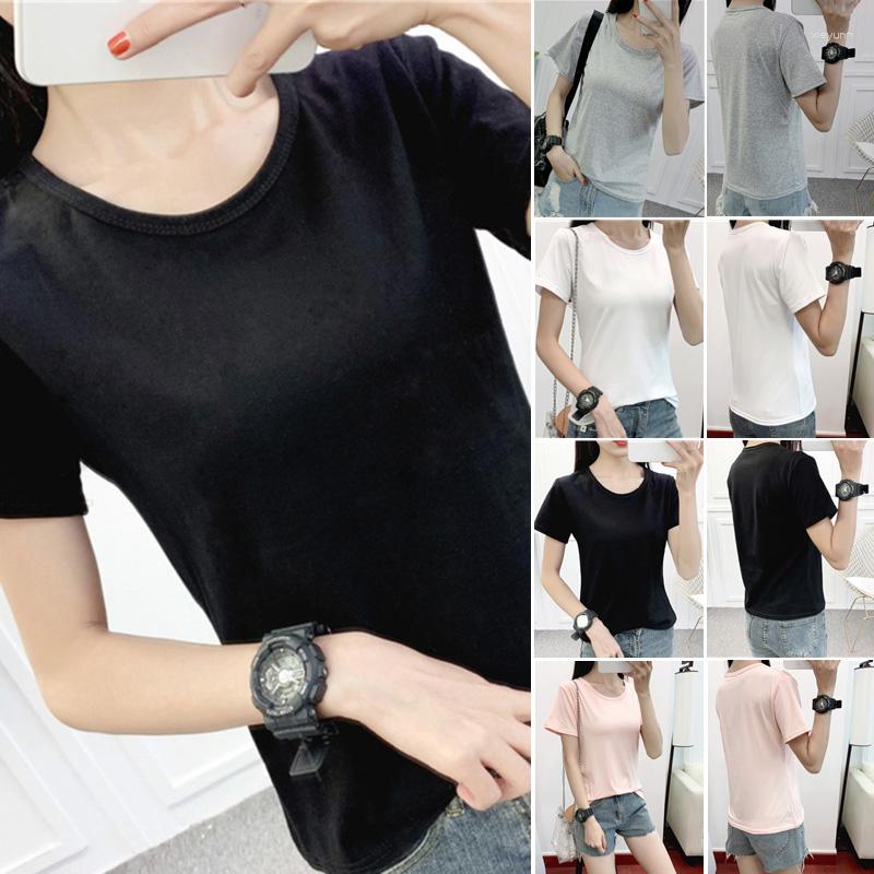 Women' T Shirts -2Xl Plain Shirt Women Cotton Elastic Basic Female Casual Tops Tee Short Sleeve T-Shirt Camisetas Basicas Mujer, Pink 
Women' T Shirts -2Xl Plain Shirt Women Cotton Elastic Basic Female Casual Tops Tee Short Sleeve T-Shirt Camisetas Basicas Mujer, Pink