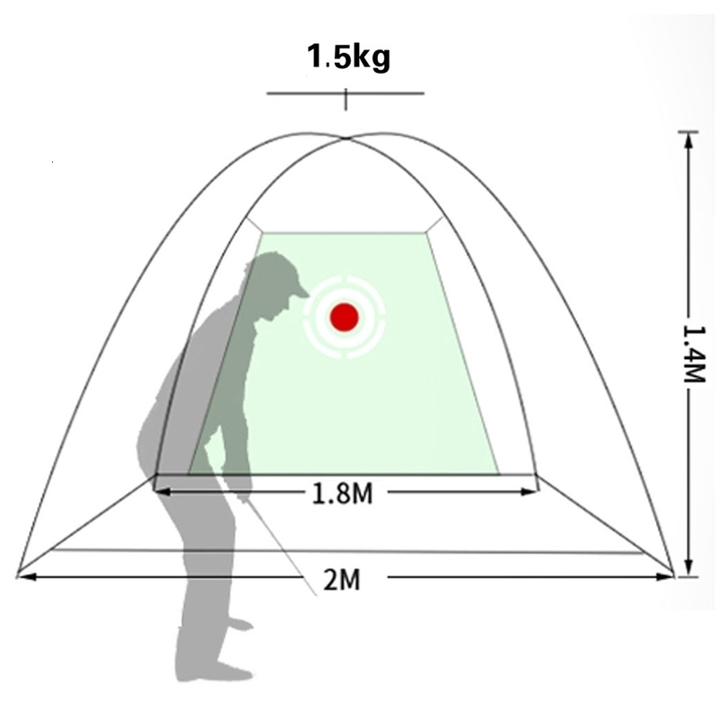 Other Golf Products 1M 2M Practice Net Tent Hitting Cage GardenGolf Training Equipment Outdoor Indoor Grassland Mesh 230627