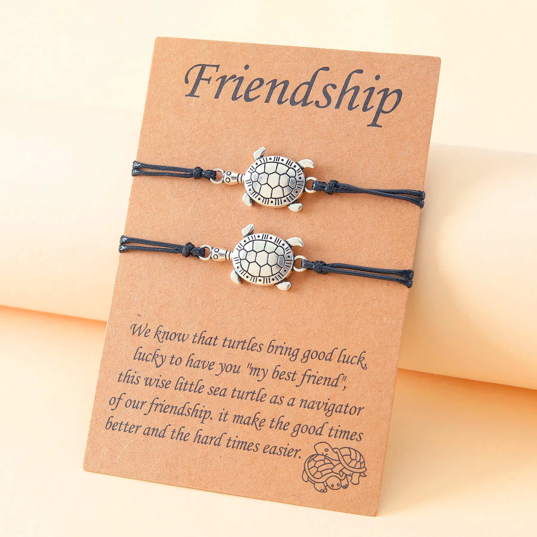 Fashion Personality Small Turtle Alloy Handmade Friendship Card Hand Women Bracelet Adjustable Bangle
Fashion Personality Small Turtle Alloy Handmade Friendship Card Hand Women Bracelet Adjustable Bangle