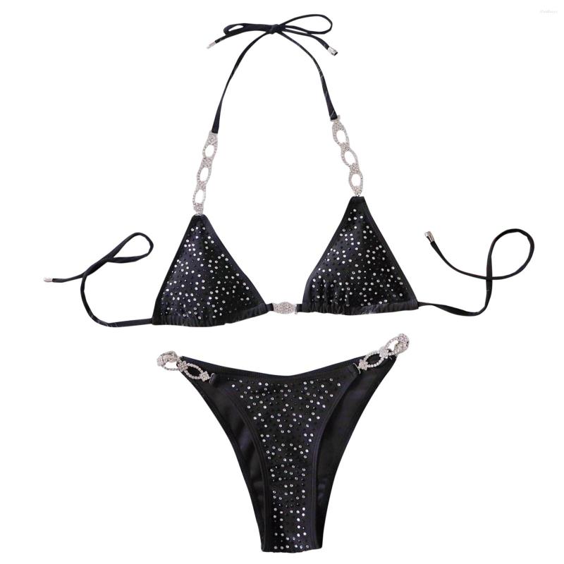 Women' Swimwear Fashion Design Women Sexy Shiny Diamond Bikini Set Holiday Beach Swimming Bandage Swimsuits Suit Accessories, Black
Women' Swimwear Fashion Design Women Sexy Shiny Diamond Bikini Set Holiday Beach Swimming Bandage Swimsuits Suit Accessories, Black