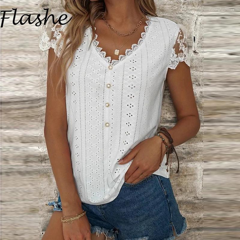 Women's T Shirts Summer Lace Shirt Women V Neck Short Sleeve Hollow Out For Casual Office Tops White, Pink
Women's T Shirts Summer Lace Shirt Women V Neck Short Sleeve Hollow Out For Casual Office Tops White, Pink
