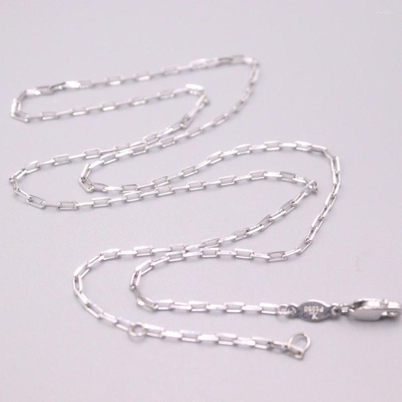Chains Real Platinum 950 Necklace Women's Cable Chain Female 1.5mm Simple Link Rectangle 45cm/18inch Gift Neckalce Jewellery
Chains Real Platinum 950 Necklace Women's Cable Chain Female 1.5mm Simple Link Rectangle 45cm/18inch Gift Neckalce Jewellery