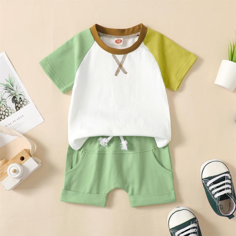 Clothing Sets Toddler Boys Short Sleeve Splicing T Shirt Tops Shorts Child Kids Gentleman Sports Beach Outfits Born Baby, Mint green
Clothing Sets Toddler Boys Short Sleeve Splicing T Shirt Tops Shorts Child Kids Gentleman Sports Beach Outfits Born Baby, Mint green