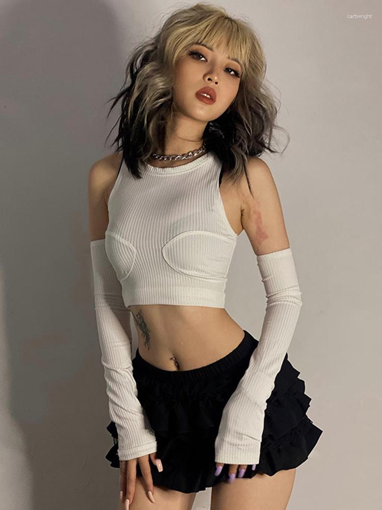 Women' Tanks Fashion Y2K Women Clothing 2023 Summer Sexy Sleeveless Solid Knitting Short Vest Slim Bodycon Girl Casual Crop Tank Tops, White
Women' Tanks Fashion Y2K Women Clothing 2023 Summer Sexy Sleeveless Solid Knitting Short Vest Slim Bodycon Girl Casual Crop Tank Tops, White