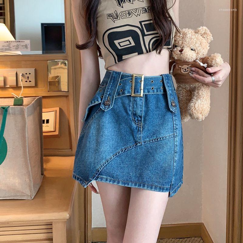 Skirts Woman Ruffle Pleated Irregular Female Summer High Waist A Line Denim Skirt Mini Jeans Outdoor G324, Blue
Skirts Woman Ruffle Pleated Irregular Female Summer High Waist A Line Denim Skirt Mini Jeans Outdoor G324, Blue