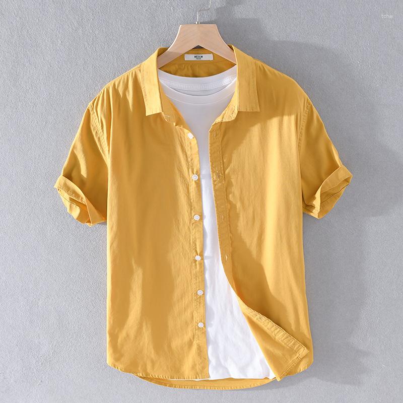 Men's Casual Shirts 2023 Men's Summer Cotton Short-Sleeved Shirt Youth Lapel Solid Color, Lake blue
Men's Casual Shirts 2023 Men's Summer Cotton Short-Sleeved Shirt Youth Lapel Solid Color, Lake blue