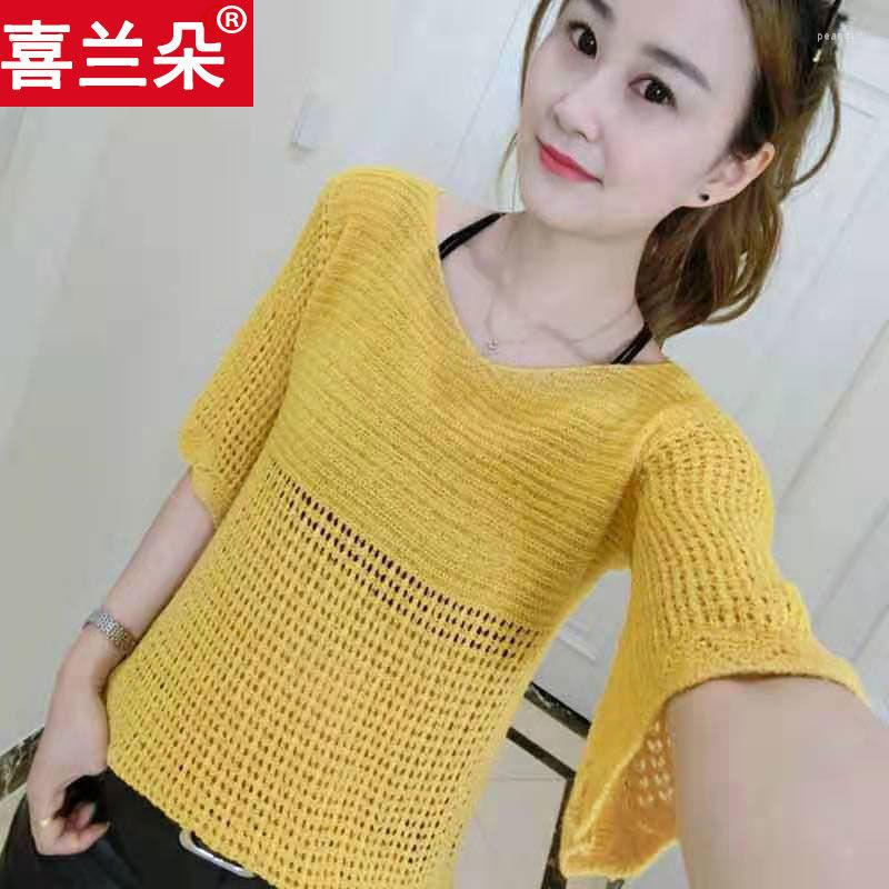 Women's Sweaters Woman Pullover Xilanduo Summer Hollow T-shirt Knitwear Women's Short-Sleeved Sweater Ripped Femme Chandails, Lavender
Women's Sweaters Woman Pullover Xilanduo Summer Hollow T-shirt Knitwear Women's Short-Sleeved Sweater Ripped Femme Chandails, Lavender