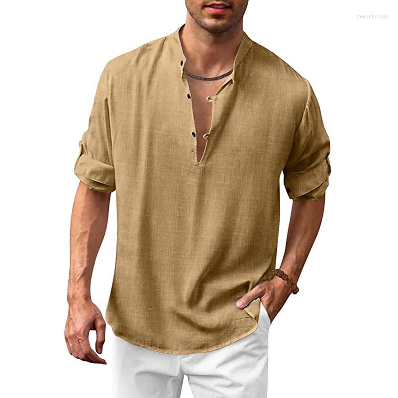 Men' Casual Shirts Fashion Mens Solid Color Cotton Linen Breathable Loose Stand Collar Shirt Beach Vacation Daily Style Men Clothes Tops, 01 khaki
Men' Casual Shirts Fashion Mens Solid Color Cotton Linen Breathable Loose Stand Collar Shirt Beach Vacation Daily Style Men Clothes Tops, 01 khaki
