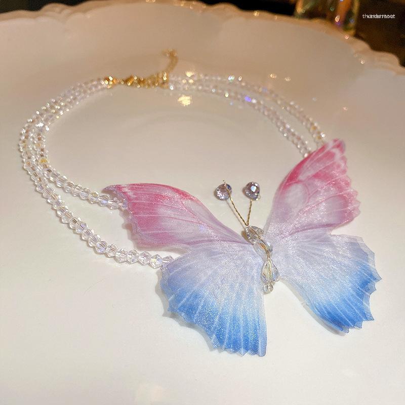 Choker Tulle Butterfly Crystal Double Layer Necklace For Women Romantic Elegant Charm Jewelry Vintage Aesthetics Accessories
Choker Tulle Butterfly Crystal Double Layer Necklace For Women Romantic Elegant Charm Jewelry Vintage Aesthetics Accessories