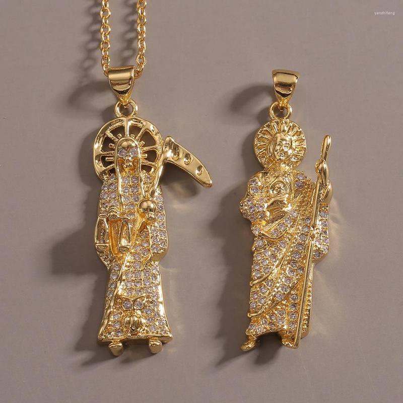 Pendant Necklaces Personality Jesus Death Full Zircon Necklace Hip Hop Jewelry Men Women Chain Fashion Accessories Party Gifts
Pendant Necklaces Personality Jesus Death Full Zircon Necklace Hip Hop Jewelry Men Women Chain Fashion Accessories Party Gifts