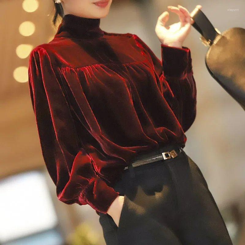 Women' Blouses Dark Red Pleuche Long Sleeved Spring Autumn Fashion 2023 Vintage Clothes Women Female Clothing Harajuku Pullovers B250, Dark green
Women' Blouses Dark Red Pleuche Long Sleeved Spring Autumn Fashion 2023 Vintage Clothes Women Female Clothing Harajuku Pullovers B250, Dark green