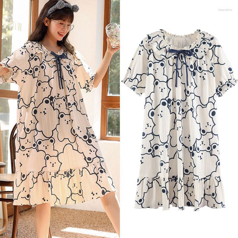 Women's Sleepwear Women's Cute Bear Women's Nightgowns Fashion Night Wear Summer Nightdress Cartoon Femme Plus Size Pijamas Cotton, 6036
Women's Sleepwear Women's Cute Bear Women's Nightgowns Fashion Night Wear Summer Nightdress Cartoon Femme Plus Size Pijamas Cotton, 6036