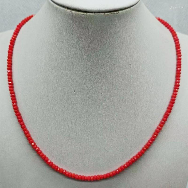 Chains Beautiful 2x4mm Red Jade Facet Rondelle Beads Necklace 18 Inch Fashion Woman Jewelry Gift 2023
Chains Beautiful 2x4mm Red Jade Facet Rondelle Beads Necklace 18 Inch Fashion Woman Jewelry Gift 2023