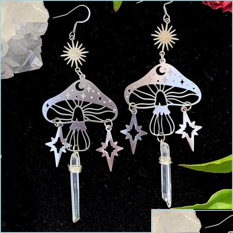 Dangle Chandelier Mushroom Earrings Hypoallergenic Fairy Jewelry Natural Crystal Irregar White Transpar Bdedome Drop Delivery Dhcoi
Dangle Chandelier Mushroom Earrings Hypoallergenic Fairy Jewelry Natural Crystal Irregar White Transpar Bdedome Drop Delivery Dhcoi