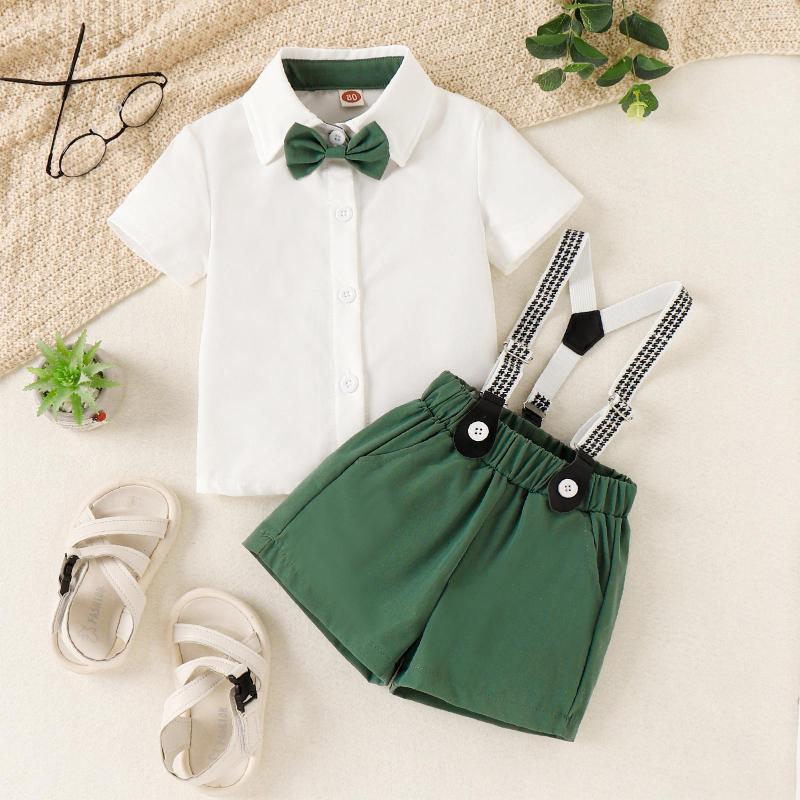 Clothing Sets Toddler Boy Shirt Suspender Shorts 2pcs Fashion Baby Boys Bowtie Short Sleeve Strap Buttons Holiday Outfits, Green
Clothing Sets Toddler Boy Shirt Suspender Shorts 2pcs Fashion Baby Boys Bowtie Short Sleeve Strap Buttons Holiday Outfits, Green