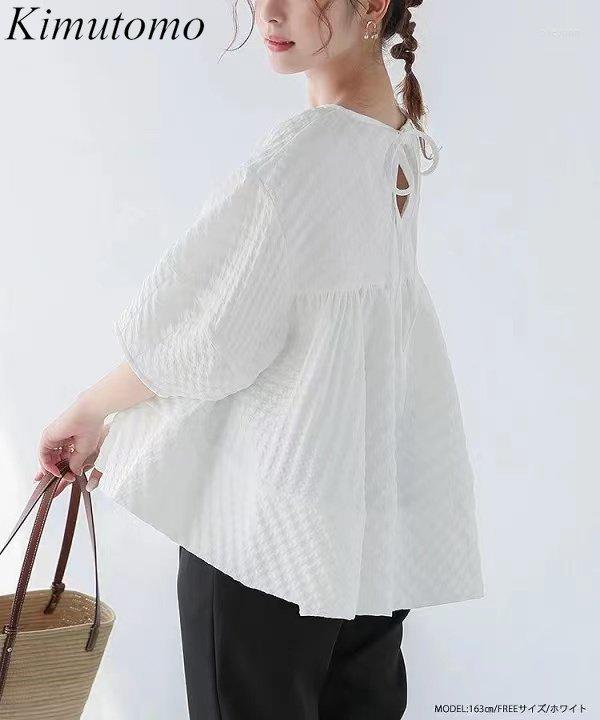 Women's Blouses Kimutomo Sweet Loose Solid Lace Up Folds Design Shirt Woman Gentle O-neck Lantern Sleeves Simple Versatile Blouse Ins Tide, White
Women's Blouses Kimutomo Sweet Loose Solid Lace Up Folds Design Shirt Woman Gentle O-neck Lantern Sleeves Simple Versatile Blouse Ins Tide, White