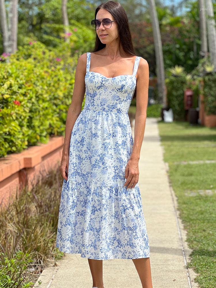Casual Dresses Mingmingxi Summer Spaghetti Strap Midi Dress Elegant Floral Print Holiday Party With Pocket Women's Clothing 2023, Blue
Casual Dresses Mingmingxi Summer Spaghetti Strap Midi Dress Elegant Floral Print Holiday Party With Pocket Women's Clothing 2023, Blue
