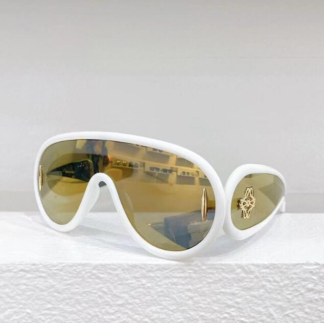2023 summer Wave Mask Sunglasses Large Frame Womens Designer Glasses Acetate Fiber Mask Sunglasses loewe Fashion UV400 Protective Glasses
2023 summer Wave Mask Sunglasses Large Frame Womens Designer Glasses Acetate Fiber Mask Sunglasses loewe Fashion UV400 Protective Glasses
