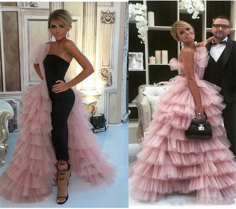 2019 New Fashion Jumpsuits Prom Dresses With Overskirt One Side Layered Tulle Skirt Celebrity Evening Gowns Women Formal Wear Part5701366, White
2019 New Fashion Jumpsuits Prom Dresses With Overskirt One Side Layered Tulle Skirt Celebrity Evening Gowns Women Formal Wear Part5701366, White