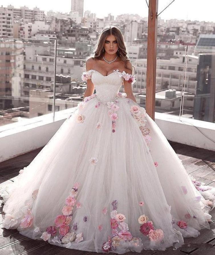 Glamorous Off Shoulder Tulle Princess Ball Gown Weeding Dresses Handmade Flowers Beaded Sequined Weddnig Dress Bridal Gowns Plus S5035745, Ivory
Glamorous Off Shoulder Tulle Princess Ball Gown Weeding Dresses Handmade Flowers Beaded Sequined Weddnig Dress Bridal Gowns Plus S5035745, Ivory
