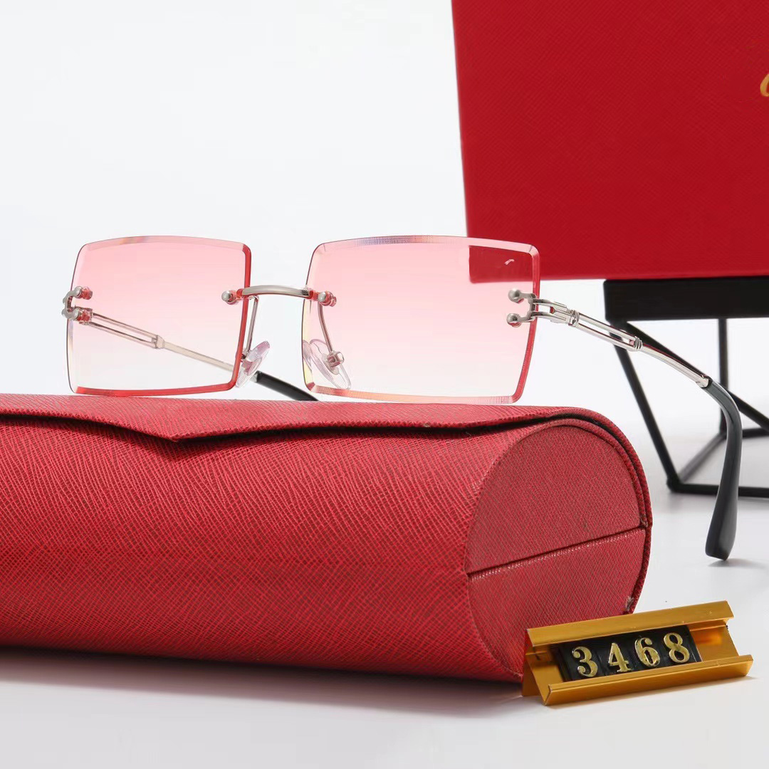 Luxurys Designer Sunglasses Composite Metal Rimless Optical Frame Classic Rectangle Square Luxury gold sunshade sunglass frame glasses lunette
Luxurys Designer Sunglasses Composite Metal Rimless Optical Frame Classic Rectangle Square Luxury gold sunshade sunglass frame glasses lunette